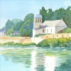 Peindre un village d'Anjou à l'aquarelle