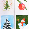 Cartes de Noël à l'aquarelle