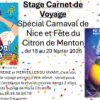 Stage Carnet de Voyage spécial Carnaval de Nice et Fête du Citron de Menton