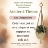 Crée ton pot en céramique et ta suspension en macramé