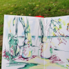 Un jour au parc : Stage de dessin au Parc de la Tête d'Or avec un modèle qui prend la pose