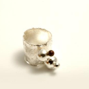 Bague en argent et jaspe rouge "Délice"