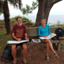 Philippe Bichon, carnettiste, et moi même