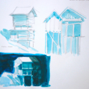 CROQUIS URBAIN / LAVIS BLEUS 1