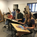 Séance de dessin d'après modèle vivant