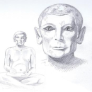 Le scribe de Saqquarah - Louvre - Crayon mine graphite