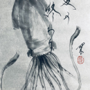 Calmar en sumi-e