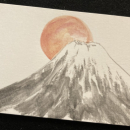 Mont Fuji en sumi-e