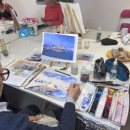 Cours d'aquarelle avec Brigitte Toullier 