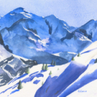 Que la montagne est belle ! - paysages de montagne à l'aquarelle