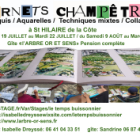 Carnet champêtres aquarelle et croquis à st hilaire de la côte