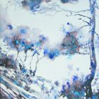 Arbres en gris colorés