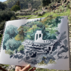 Delphes - stage • carnet de voyage - grèce