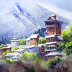 Stage d'aquarelle à saint sériès dans l'hérault