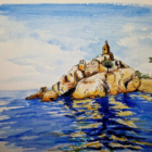 Aquarelle croquis carnet de voyage en bretagne pendant vacances scolaires