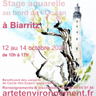Stage aquarelle au bord de l'océan, à biarritz