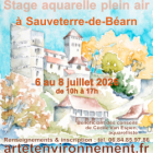 Stage aquarelle en béarn, à sauveterre-de-béarn