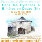 Stage aquarelle dans les pyrénées à bilhères-en-ossau
