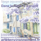Stage aquarelle dans le gers à sarrant