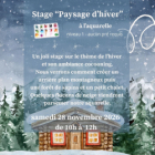 Paysage d'hiver à l'aquarelle