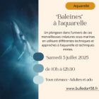 Baleines à l'aquarelle