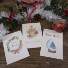 Cartes de noel à l'aquarelle