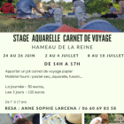 Aquarelle carnet de voyage hameau de la reine