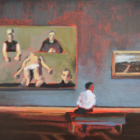 Les samedis aux essarts : peinture acrylique l’arroseur arrosé ou le regardeur regardé