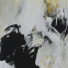 Rogine doré - artmontbron - peinture abstraite : traits et surfaces