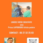 Cours de peinture dans l'atelier de prisca