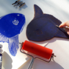 Hyeres - estampe linogravure - initiation