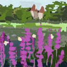 Peinture alla prima - jardin du château de corbelin