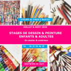 Juillet & août 2025 - mini stages de dessin & peinture - enfants (+ 6 ans) & adultes