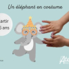 Modelage L'éléphant en costume de fête