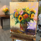 Stage de peinture sur les fleurs