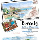 Stage carnet de voyage à biarritz, côte basque avec 2 enseignants en binôme