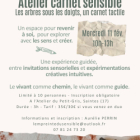 Atelier carnet sensible, les arbres sous les doigts, un carnet tactile