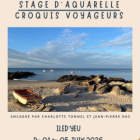 Stage d'aquarelle à l'ile d'yeu - carnet de voyage